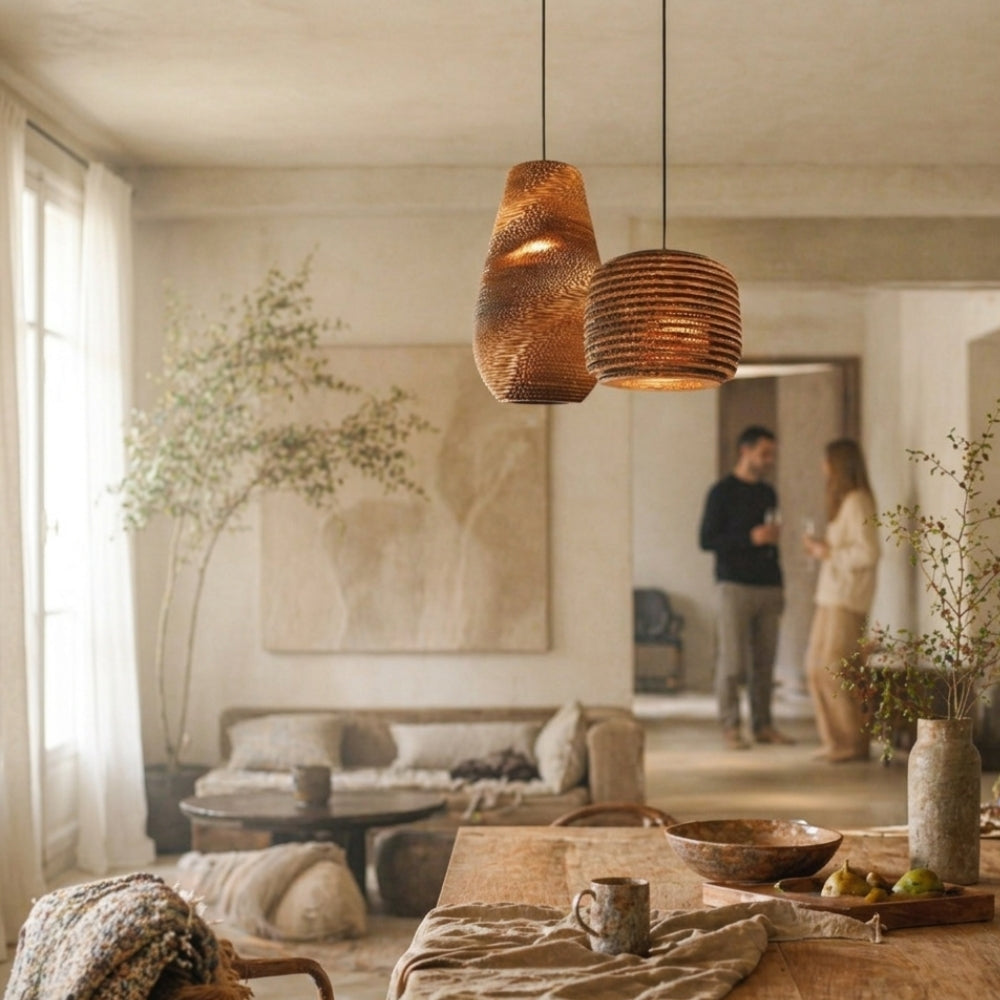 lustre en papier carton - zen