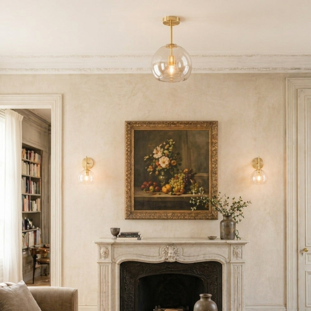 Plafonnier led en verre au design moderne - Flood