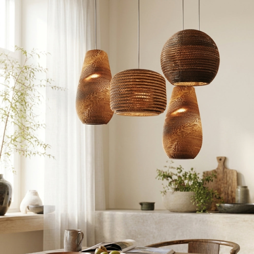 lustre en papier carton - zen