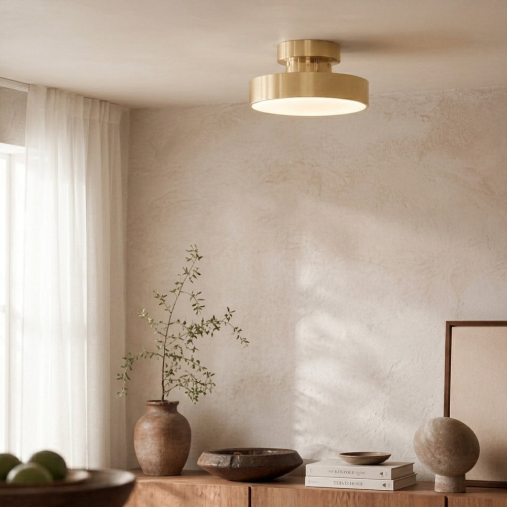 Plafonnier led minimaliste or noir - Archi