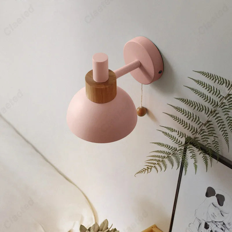 Applique murale scandinave led en bois colorée - Prime