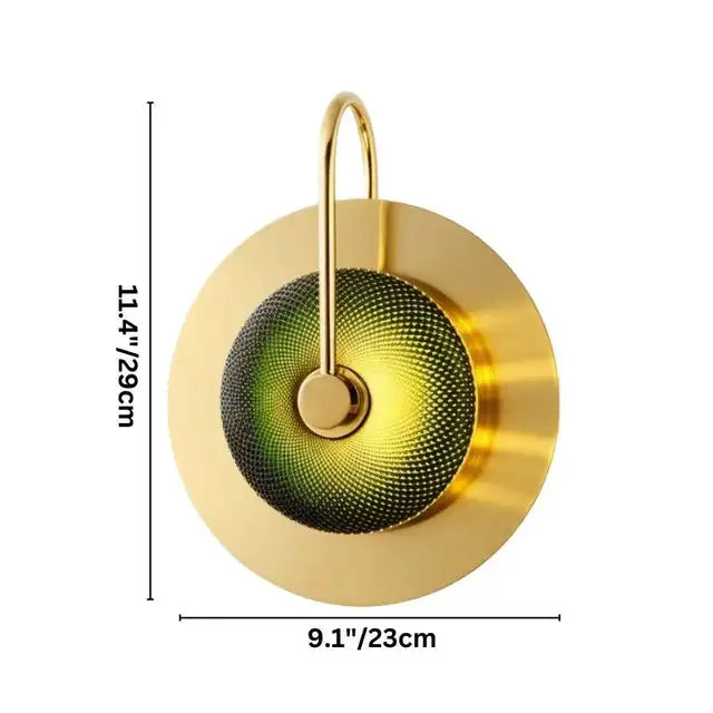 Applique murale design led ronde en métal doré - Logix