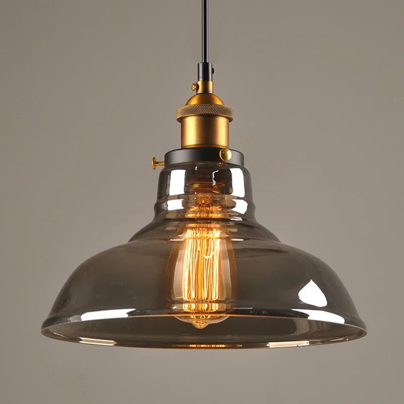 Suspension design en verre vintage retro - Flux