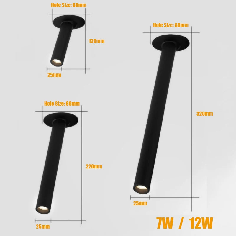 Spot led en tube dirigeable moderne - Panel