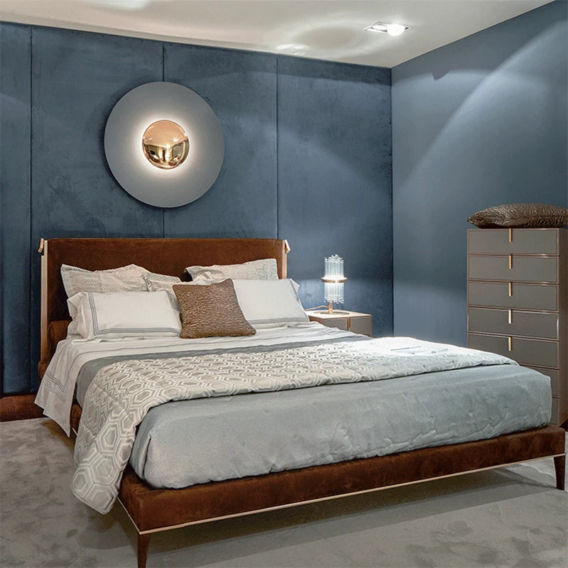 Applique murale design à led en disque coloré métal - Arko