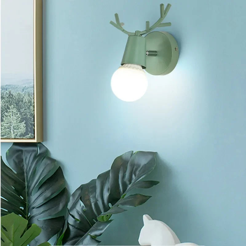 Applique murale led en forme de cerf en bois - Block