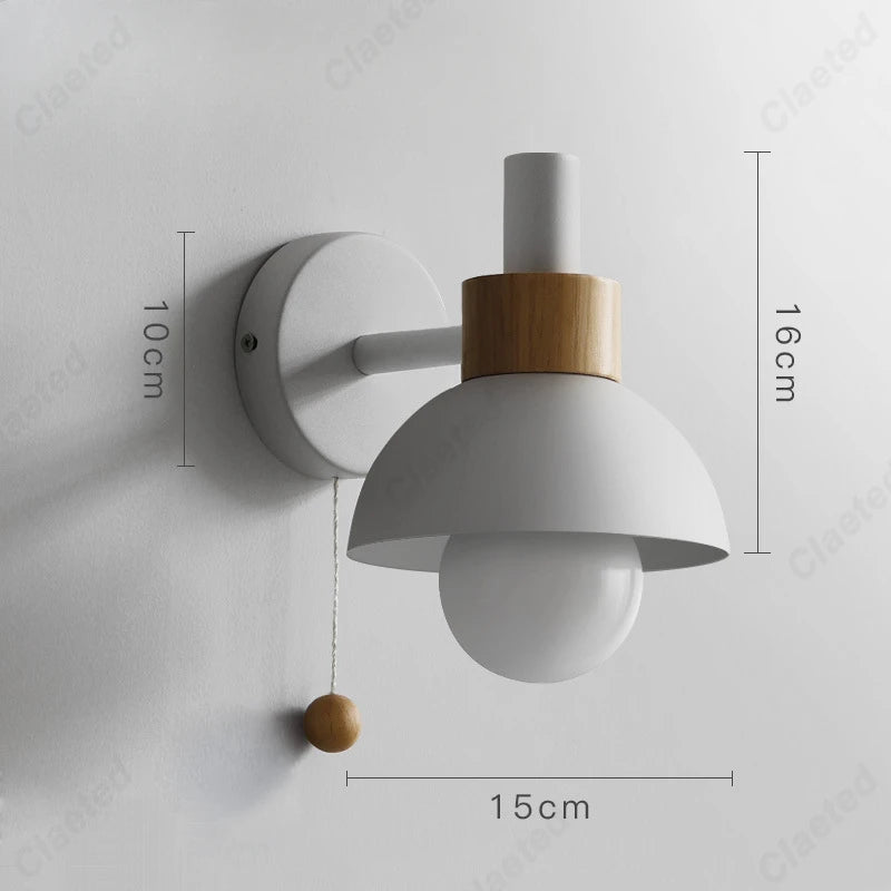 Applique murale scandinave led en bois colorée - Prime
