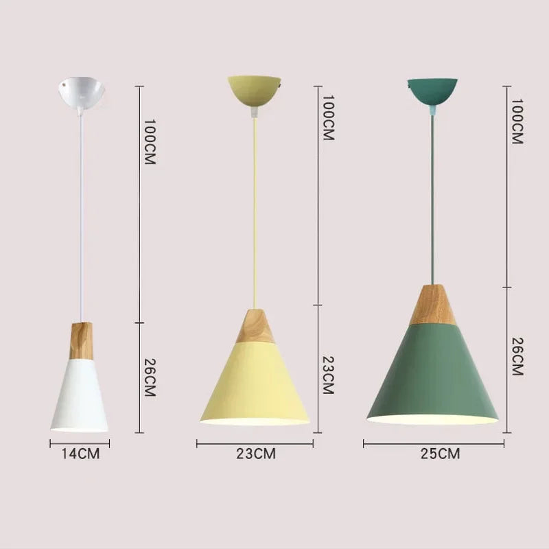 Suspension design à led en verre coloré - Solis