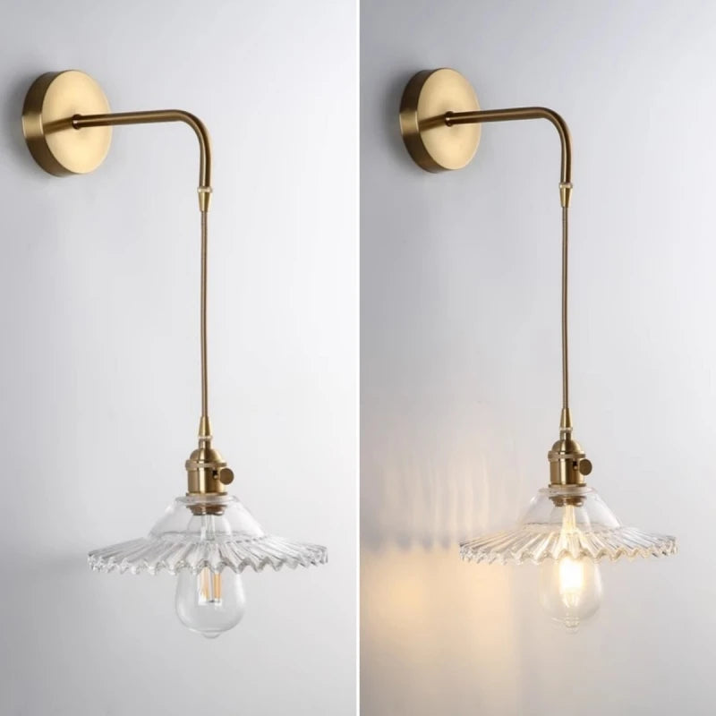 Applique murale vintage en laiton - Suspax