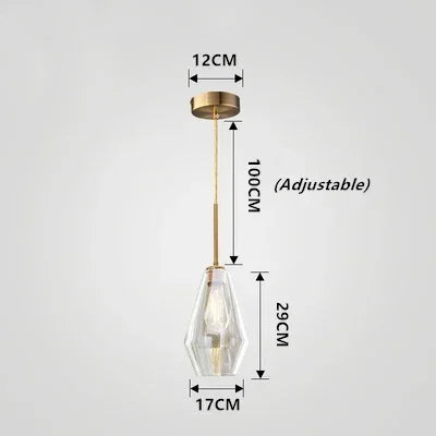 Suspension design à led en métal et verre - Plano