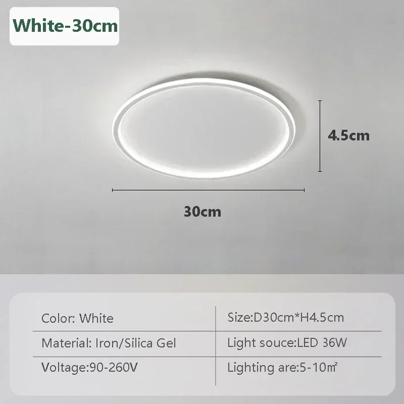 Plafonnier moderne led en forme d'anneau métallique - Luxpro