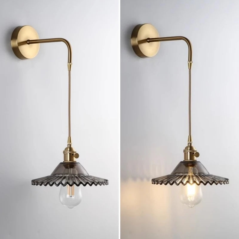 Applique murale vintage en laiton - Suspax