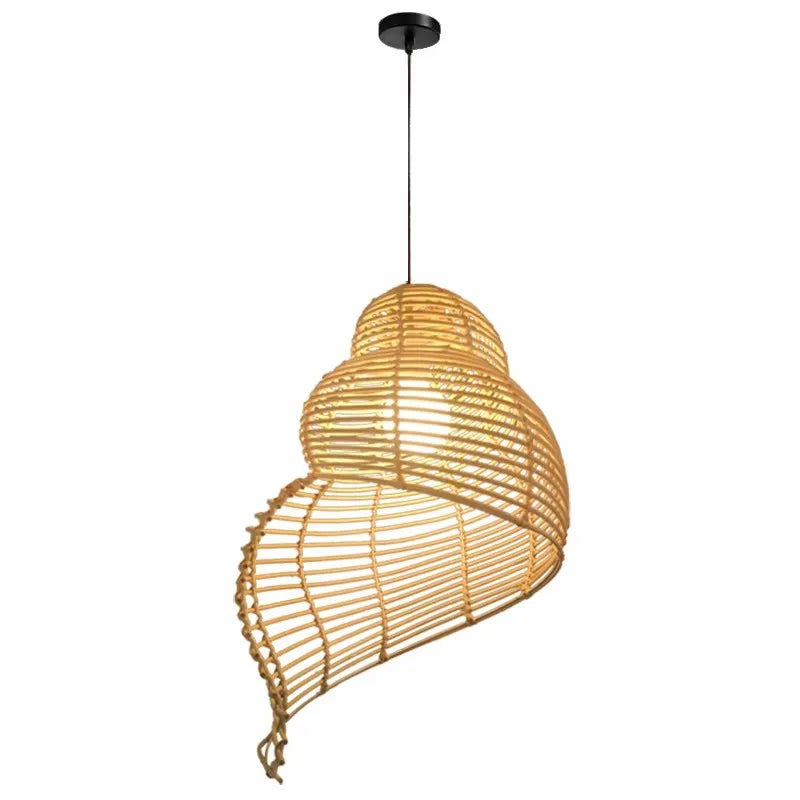 Suspension coquillage spirale en bois - Riso