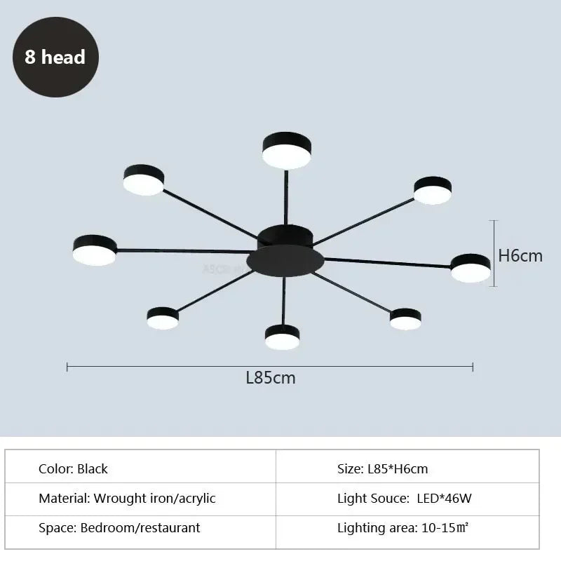 Plafonnier led design en métal avec plusieurs lampes rondes - Spotix