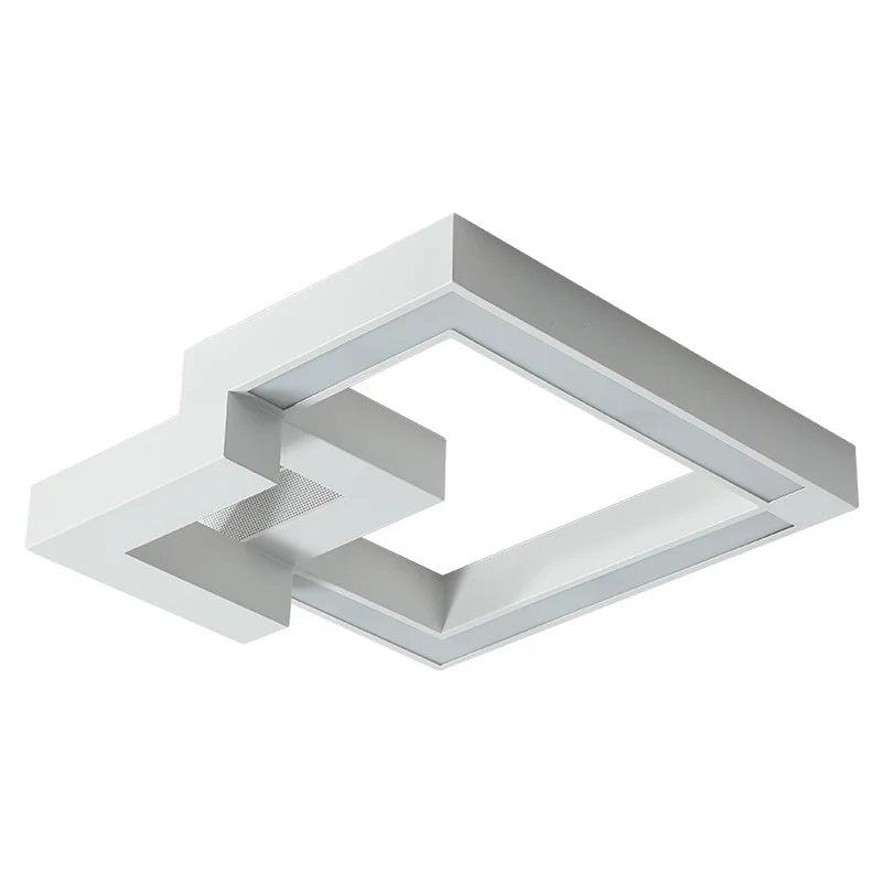 Plafonnier design led géométrique noir ou blanc (plusieurs tailles) - Modulx