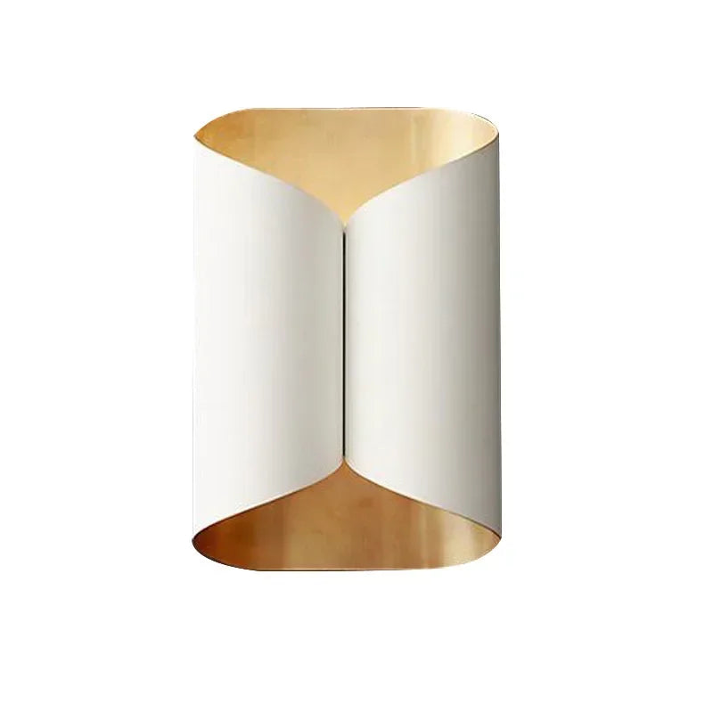 Applique murale enroulée noire et dorée - Ray