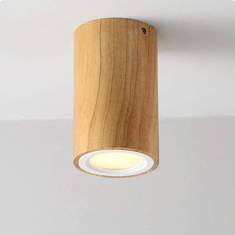 Plafonnier spot à led cube en bois - Orient