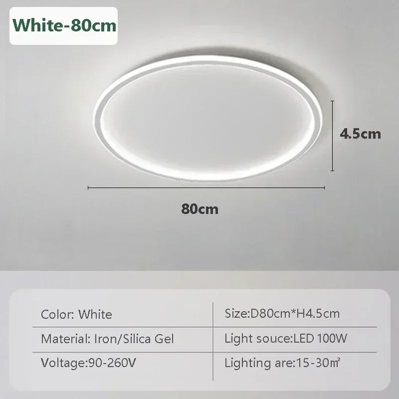 Plafonnier moderne led en forme d'anneau métallique - Luxpro