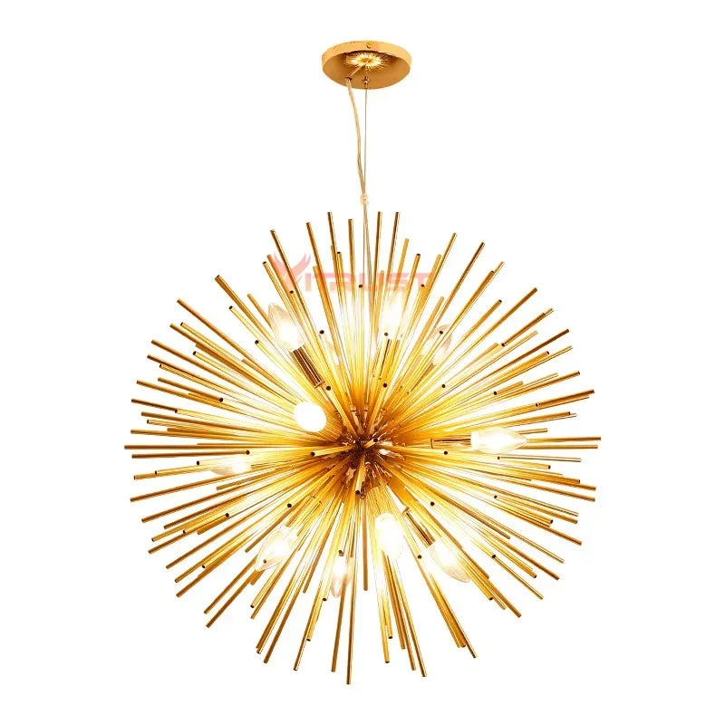 Lustre design moderne en aluminium doré - Fixo