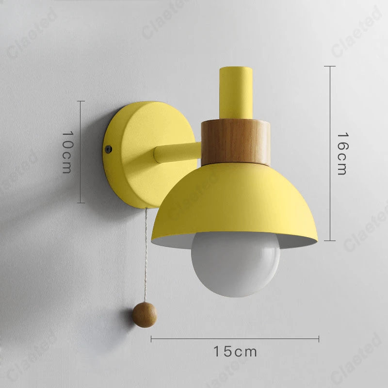 Applique murale scandinave led en bois colorée - Prime