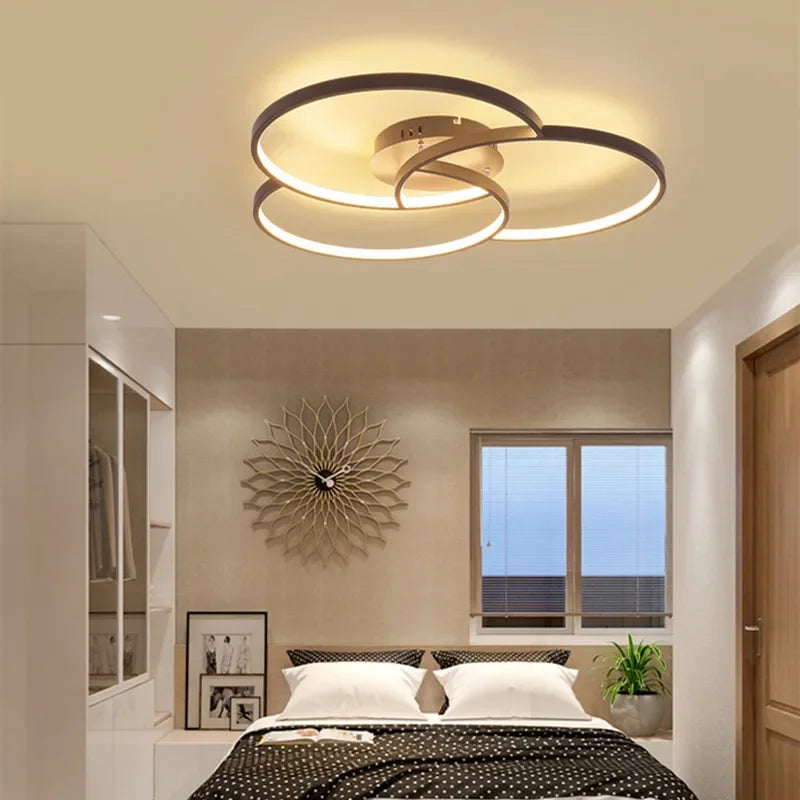 lustre design led rosace trois cercles - Delta