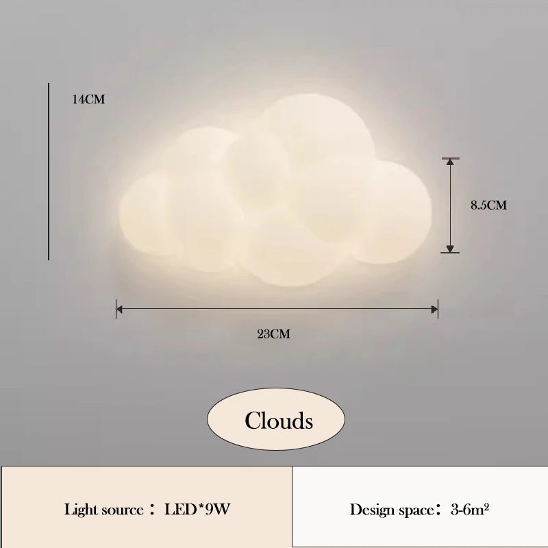 Applique murale nuage et étoile pour chambre enfant - Glowa