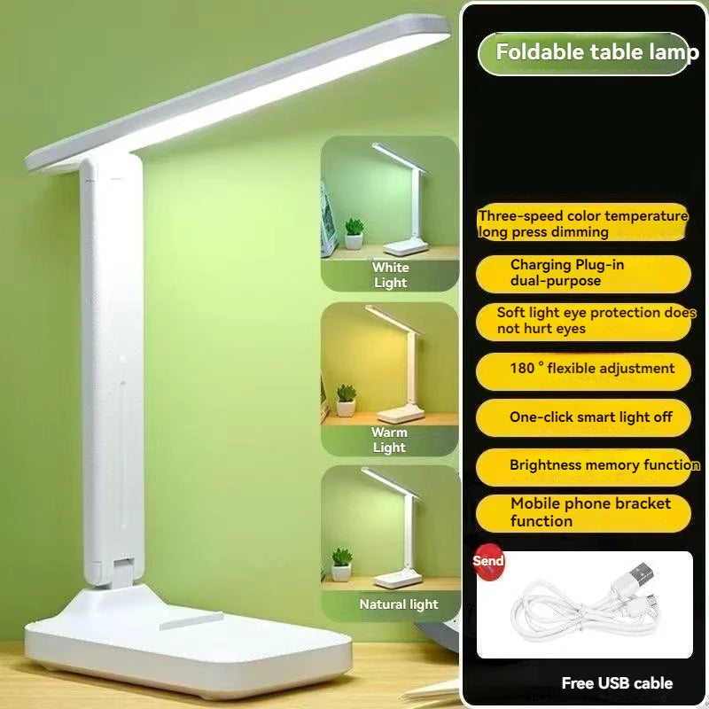 Lampe de table pliable led lampe de bureau 3 types de réglage - Rayux