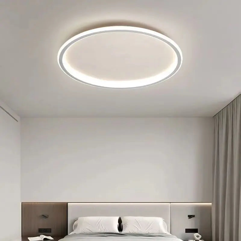 Plafonnier moderne led en forme d'anneau métallique - Luxpro