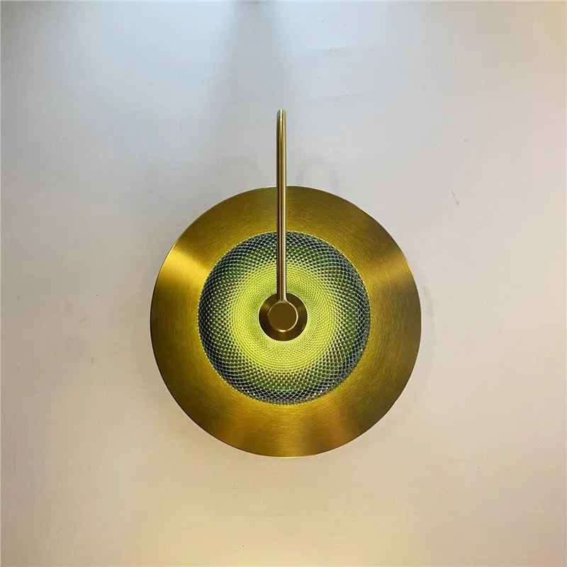 Applique murale design led ronde en métal doré - Logix