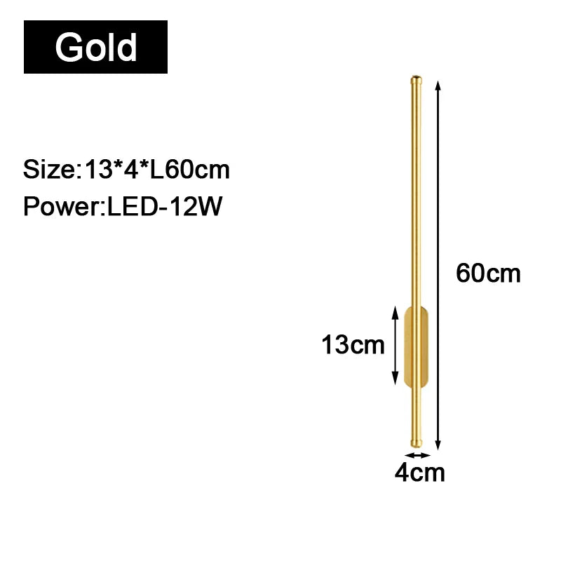 Applique murale led d'intérieur en or et noir - Bright