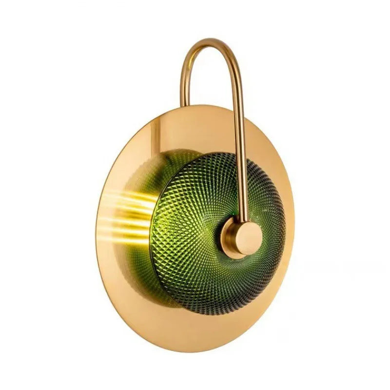 Applique murale design led ronde en métal doré - Logix