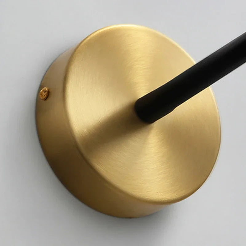 Applique murale design led avec tige ajustable noire - Downo