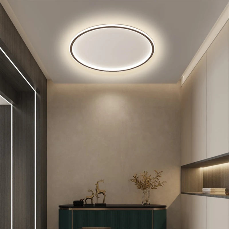 Plafonnier moderne led en forme d'anneau métallique - Luxpro