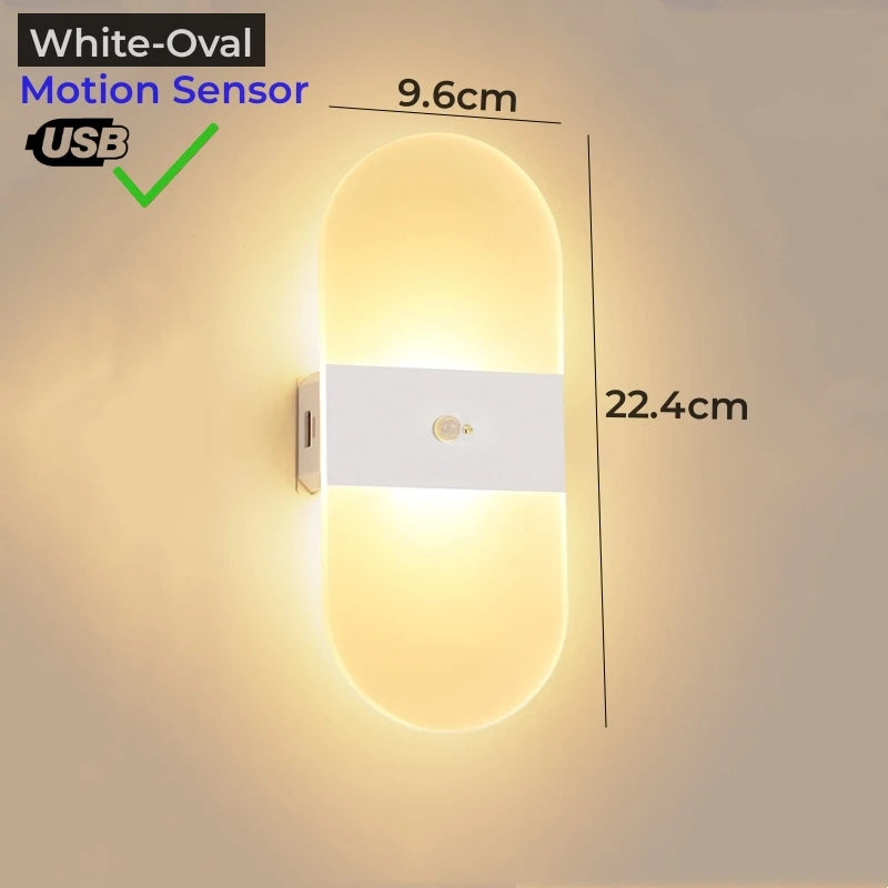 Applique murale led avec détecteur de mouvement pour éclairage intérieur - Yaro