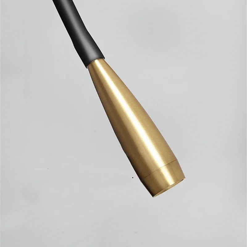 Applique murale design led avec tige ajustable noire - Downo