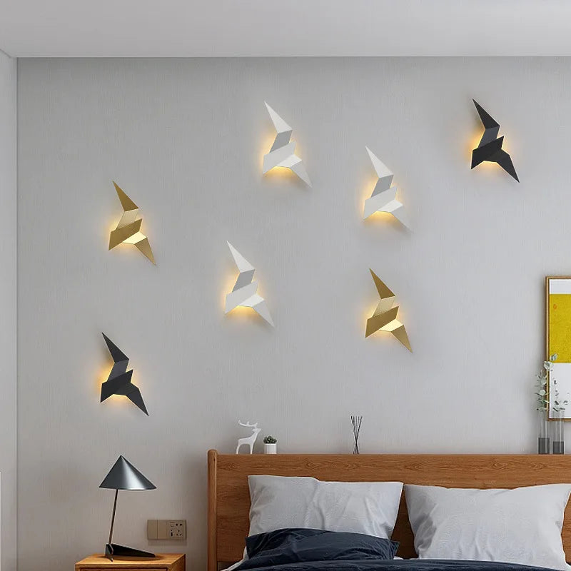 Applique murale moderne led oiseau style origami - Edge