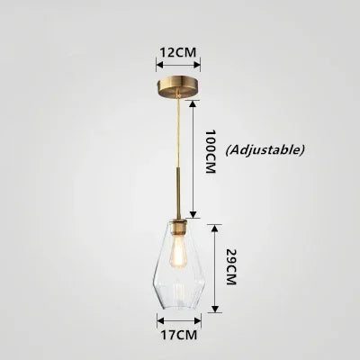 Suspension design à led en métal et verre - Plano