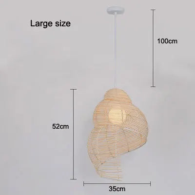 Suspension coquillage spirale en bois - Riso