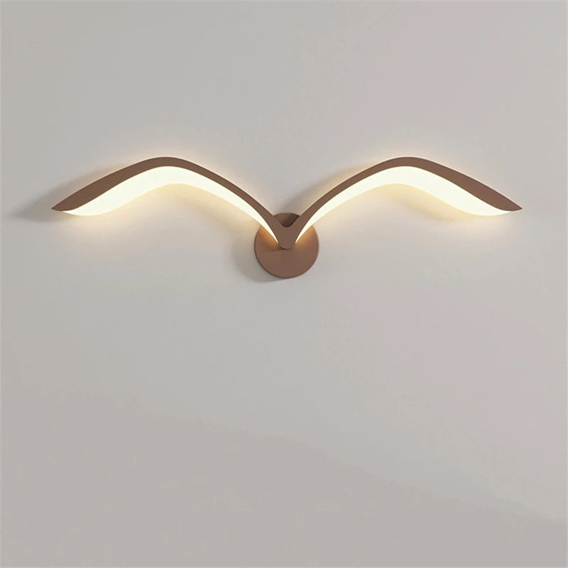 Applique murale led modernes en forme de mouette en acrylique - Rayza