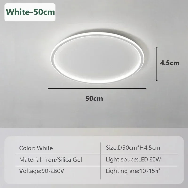 Plafonnier moderne led en forme d'anneau métallique - Luxpro