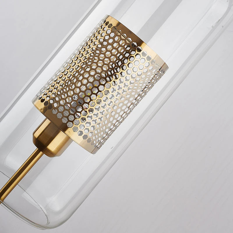 Applique murale rétro en verre et métal - Robus