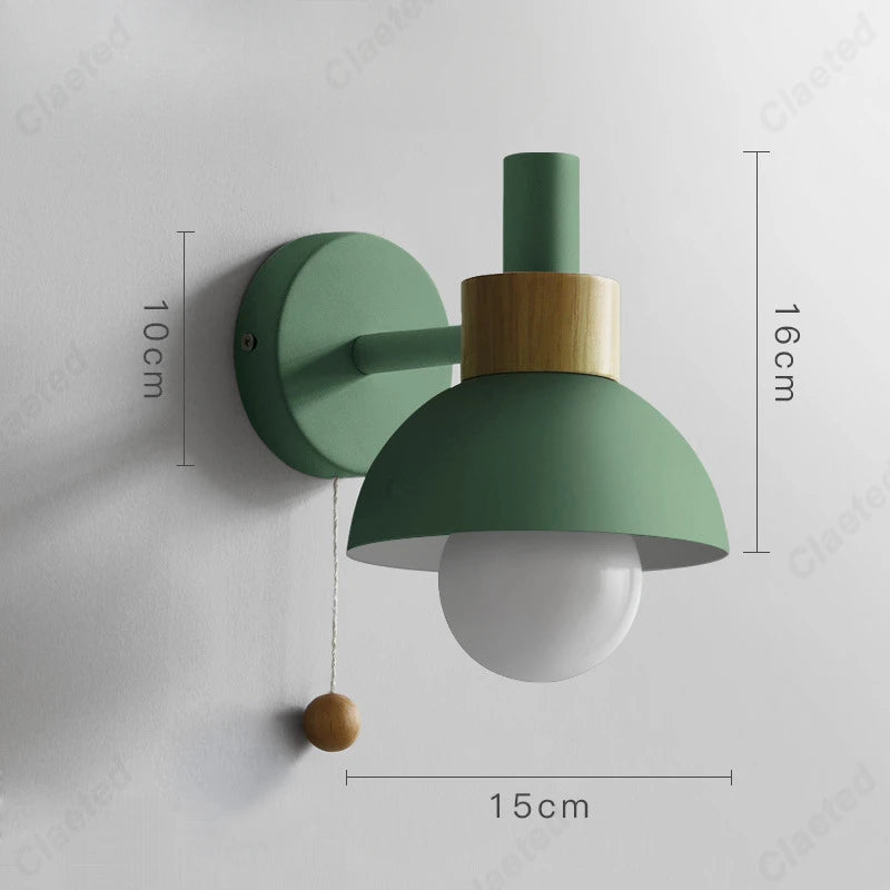 Applique murale scandinave led en bois colorée - Prime