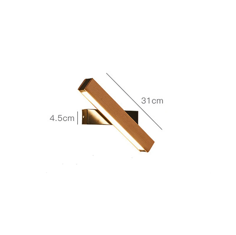 Applique murale rotative nordique en bois massif led réglable - Luxline