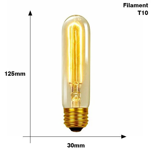 Ampoule gros tube à incandescence filament