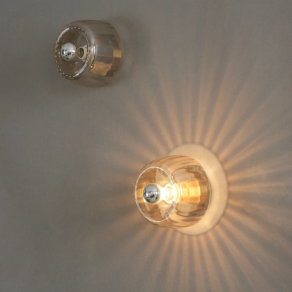 Applique murale en verre avec effet sur le mur - Lightix