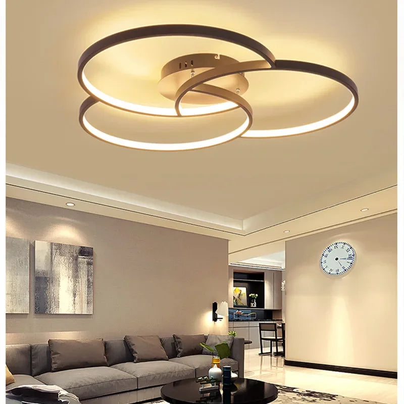 lustre design led rosace trois cercles - Delta