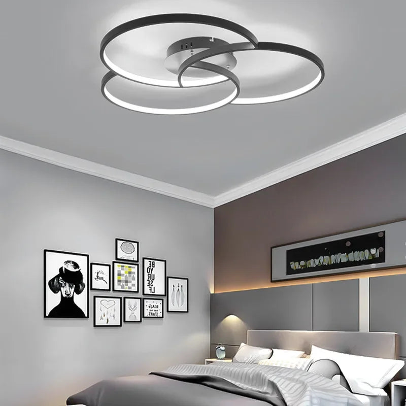 lustre design led rosace trois cercles - Delta