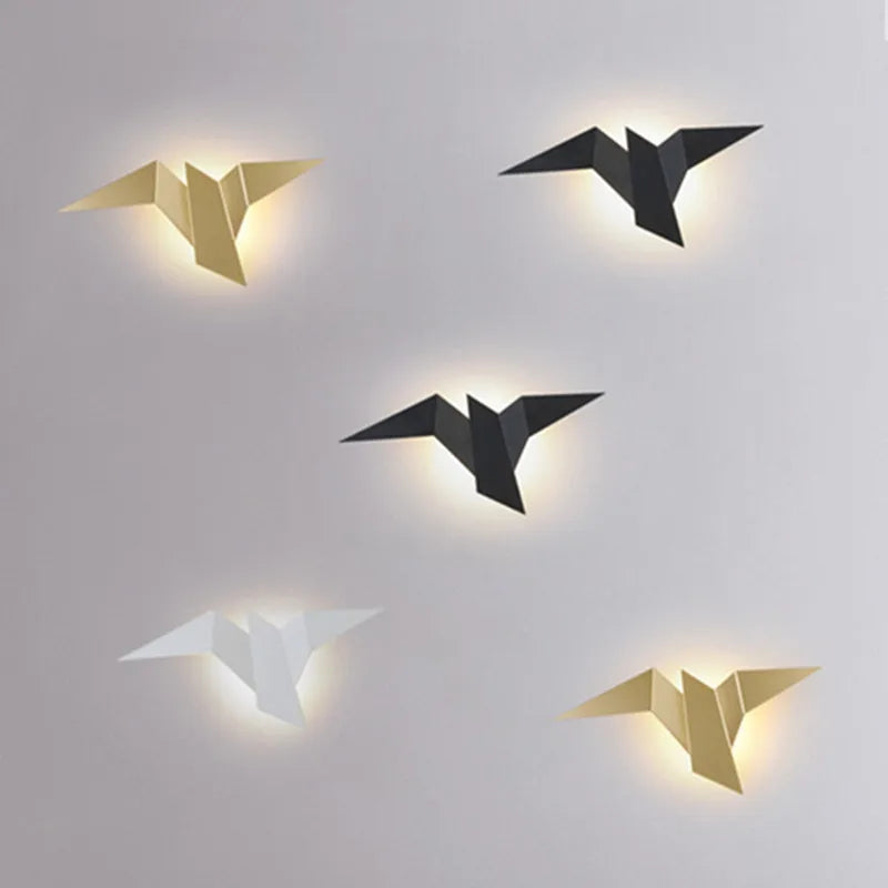 Applique murale moderne led oiseau style origami - Edge