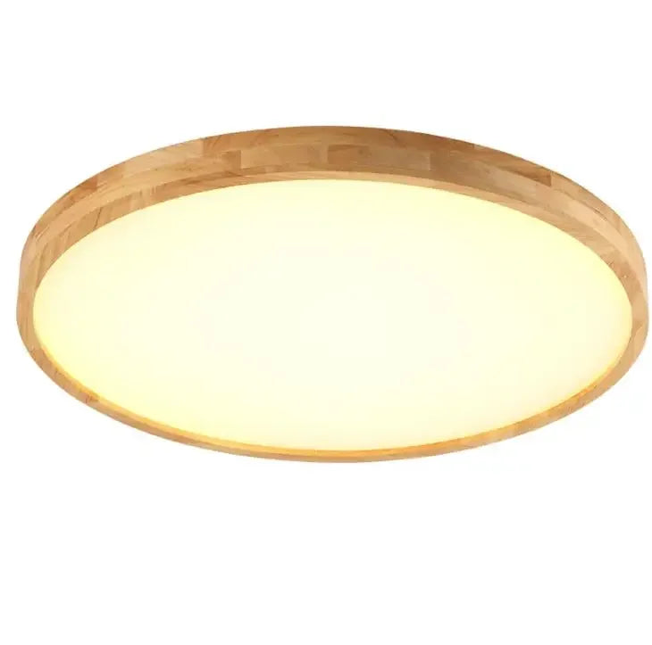 Plafonnier LED en bois plat - Lumen