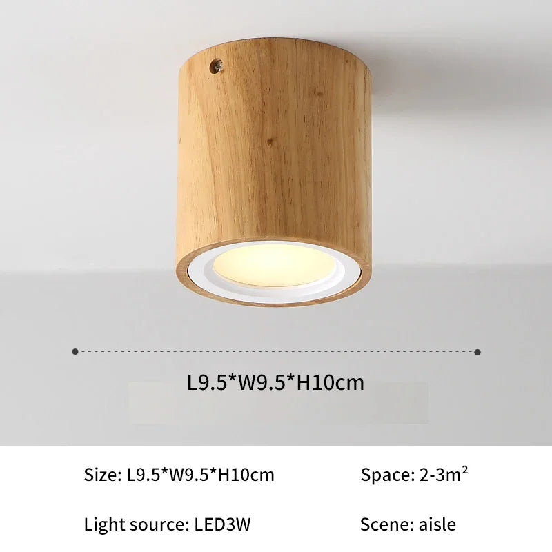 Plafonnier spot à led cube en bois - Orient